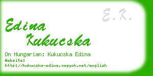 edina kukucska business card